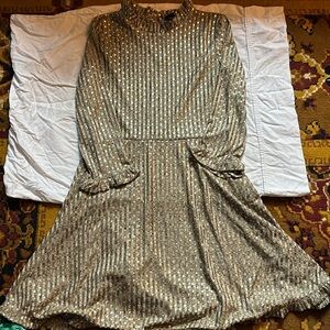 Kids art class gold dress